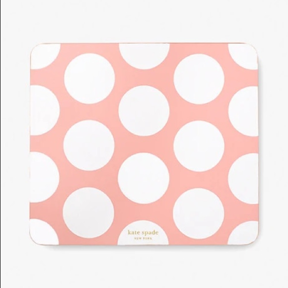 Kate Spade Peach Jumbo Dot Mouse Pad NWT
